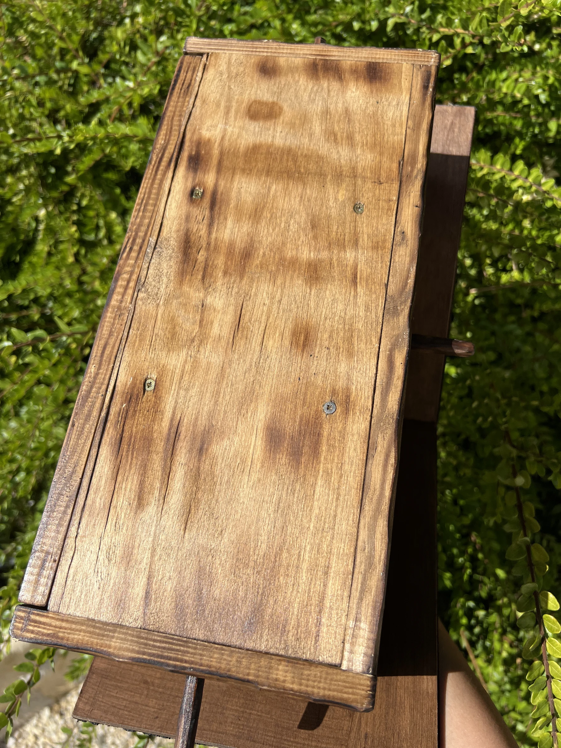 🪺 Nichoir oiseaux 3 compartiments fait main en bois avec toit bitumé – photo 16